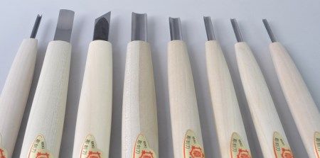 【ヤスキ鋼】ＮＨＫ木彫入門　上級者セット８本組　紙箱入り【北海道・沖縄・離島　配送不可】