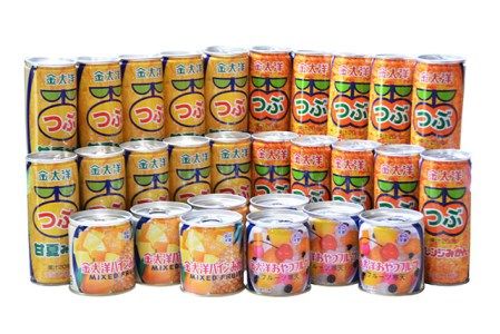 AB020つぶドリンク・フルーツ缶詰 28缶セット（長崎県島原市