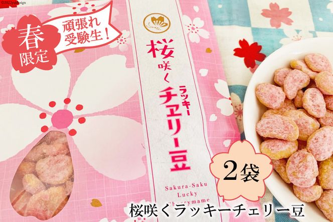 CE268【春限定】頑張れ受験生！桜咲くラッキーチェリー豆（85g）　2袋