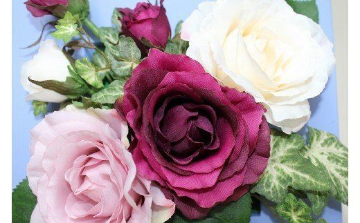 ローズフラワーアレンジ（赤）（造花）FA-963