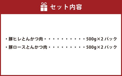 ＜宮崎県産豚『とんかつ用』ロース・ヒレセット　合計2.0kg＞翌月末迄に順次出荷【c981_tf_x1】
