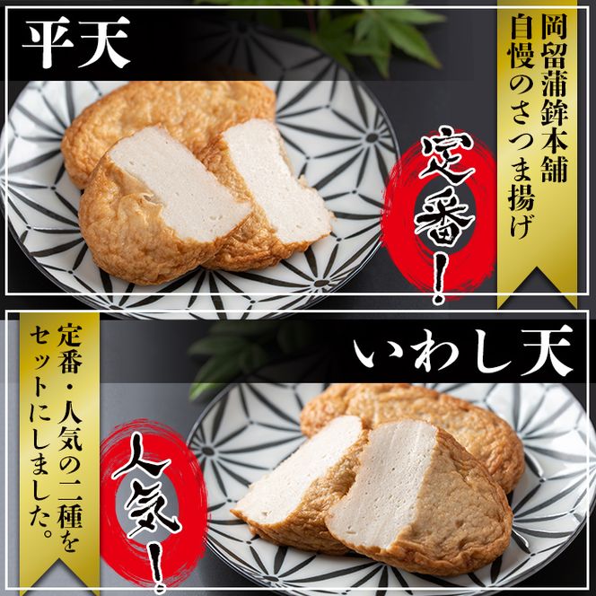 本場鹿児島のさつま揚げセット(平天・いわし天 全2種 計8枚) p9-020