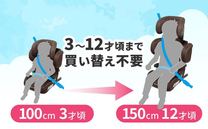 ハイバックジュニアISOFIX R129 ブラウン ジュニアシート ISOFIX 子ども 愛西市 / ナカバヤシ株式会社 【リーマン】 [AEAQ004]