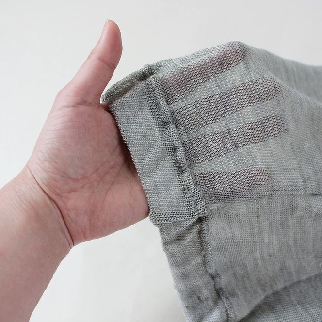 BLUMON麻（ラミー）とシルクのサマーレギンス７分丈