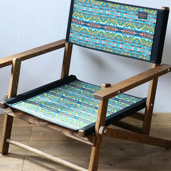 【アルトメサディープターコイズ  】フォールディングチェア ワイド　Pendleton（ペンドルトン）×TurnBuckle（ターンバックル　Z105VC02