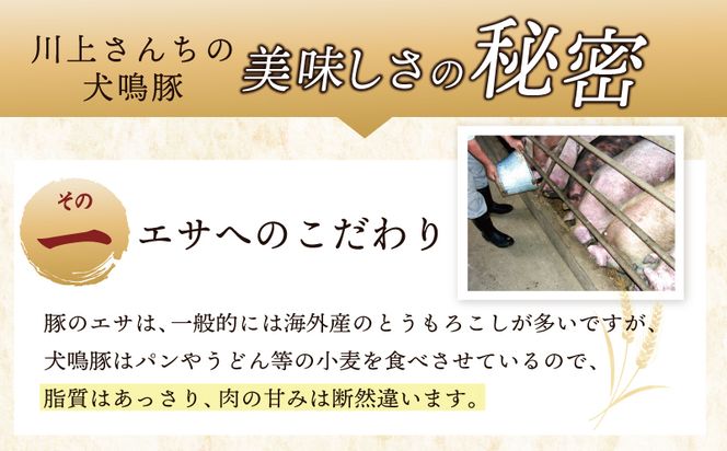 010B1425 【泉佐野ブランド豚】犬鳴豚 生姜焼き用 ローススライス 約270g×3P 小分け 生姜焼き におすすめ