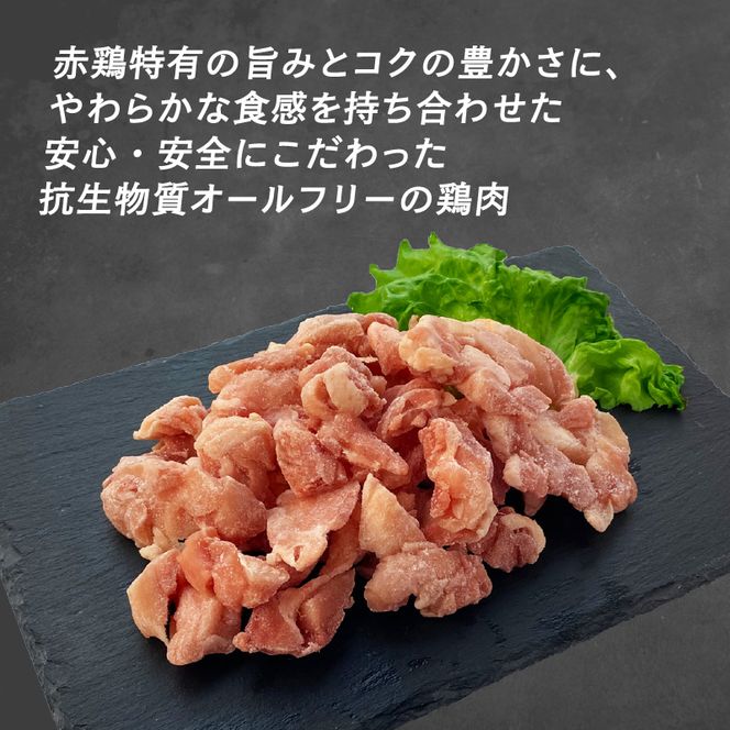  岩手で育てたフランス赤鶏 バラ もも肉 1.5kg (500g×3) 鶏肉 チキン 肉 にく 小間切 冷凍 小分け 赤鶏もも肉 冷凍もも肉 フランス赤鶏 鶏肉バラ 岩手県 大船渡市 [amatake009]