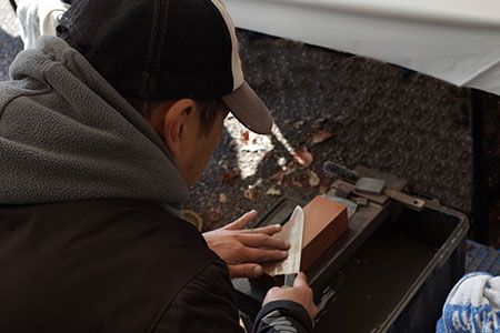 A-149 台所包丁　修理と研ぎサービス　三徳包丁・菜切り包丁・ペティナイフ・牛刀のうち、2本の組み合わせ