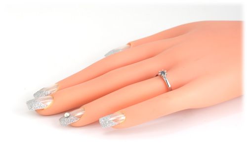 アレキサンドライト リング 0.1ct Ag900(Pt100)（26349）BR-4