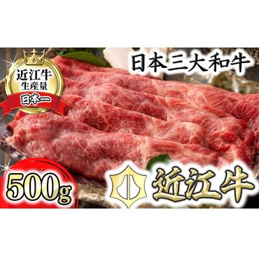 【4等級以上】【近江牛　ウデ】すき焼・しゃぶしゃぶ用【500ｇ】【BI02SM】