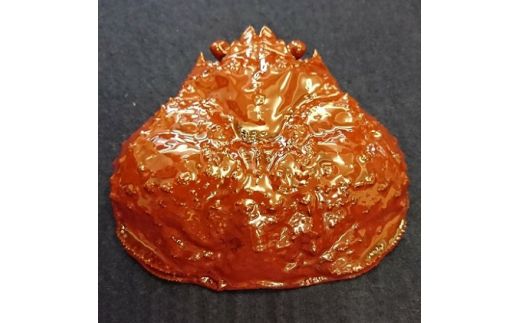 カニ漆器「蟹銘々皿：紅楚（ずわい）」1客 工房ヤマセン