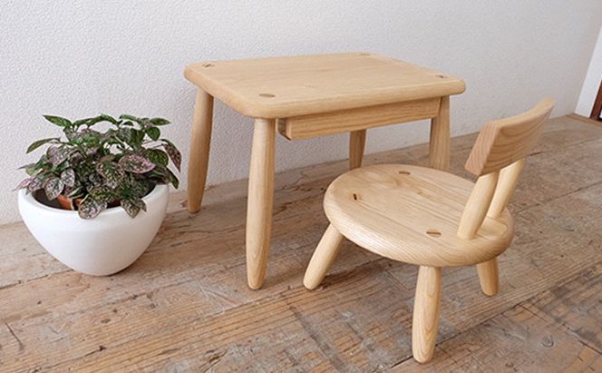 子供 椅子 キッズ チェア おしゃれ 木製 木育 男の子 女の子 いす イス 無垢材 国産 栗の木 栗材 インテリア 藤枝家具 遊木舎 TOYキッズチェア [PT0012-000037]