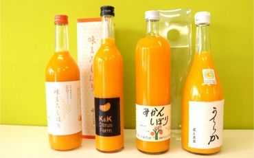 522.【Dセット】有田市認定みかんジュース飲み比べ4本セット(A522-1)