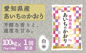 【精米】愛知県産あいちのかおり 100kg（5kg×20袋） 安心安全なヤマトライス 米 白米 国産 精米 大容量 5キロ こめ コメ ごはん H074-615