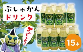 R5-307．さっぱりとした酸味と爽やかな後味！ぶしゅかんドリンク15本入り