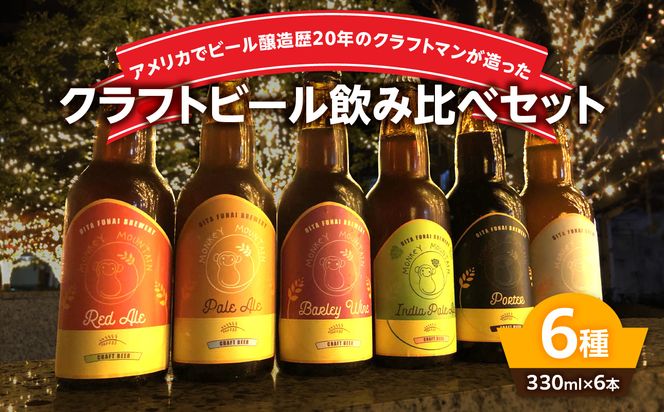 【H01002】モンキーマウンテン　クラフトビール　6種飲み比べセット