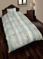 羽毛布団リフォーム　シングルサイズ150×210　柄：ペイズリー柄（２１７３６）　色：ブルー