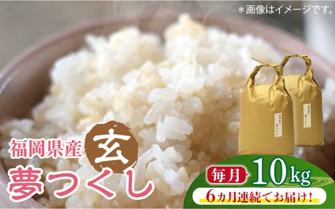 【先行予約】【全6回定期便】福岡の食卓ではおなじみの人気のお米「夢つくし」5kg×2袋 [10kg] [玄米]【2024年11月下旬以降順次発送】《築上町》【株式会社ベネフィス】[ABDF128]