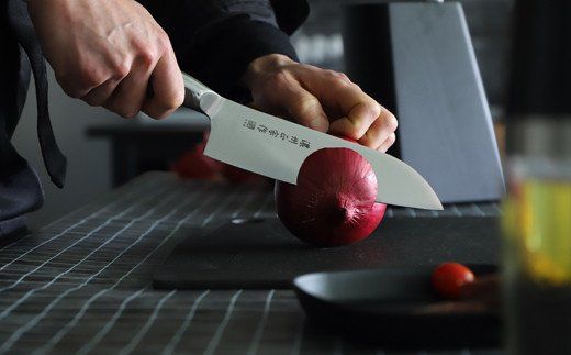 H10-151 濃州正宗作 オールステンレス三徳包丁（樹脂＆ステンレス）