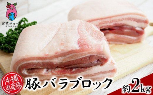 【※削除】【4回定期便】沖縄県産豚　豚肉ブロック　計7.3kg（ロース・肩ロース・バラ・ベーコン）
