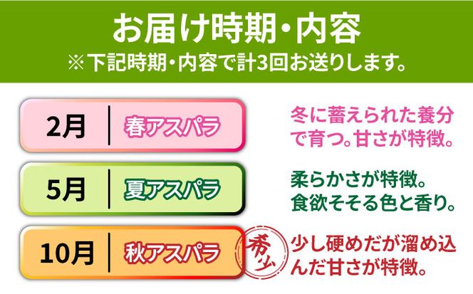 【3回定期便】【星のアスパラ】春・夏・秋 の グリーン アスパラガス 約1kg / アスパラ 野菜 / 南島原市 / ほしのYA[SEY013]