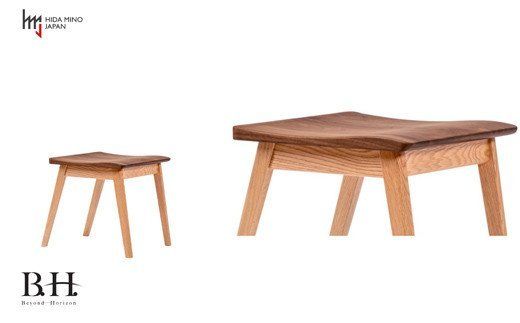 D120-04 B.H.スツール【オーク+ウォルナット材】 JBH-DSX2012 PNO+W