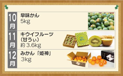 旬のフルーツを毎月お届け！むなかた旬のフルーツ定期便／年12回【JAほたるの里】_HB0139