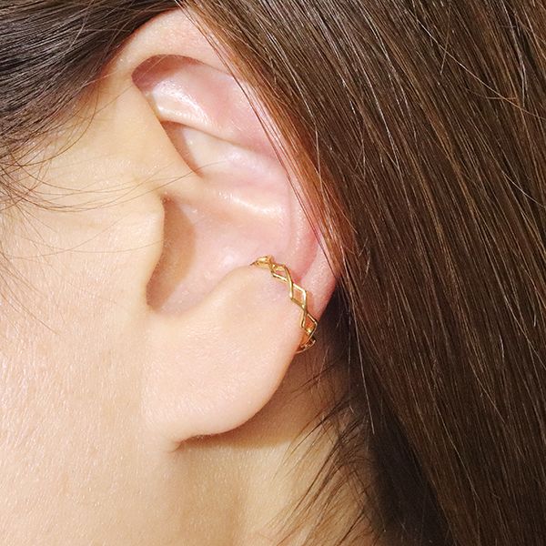 K10　ひし形　イヤーカフ　BQ-12