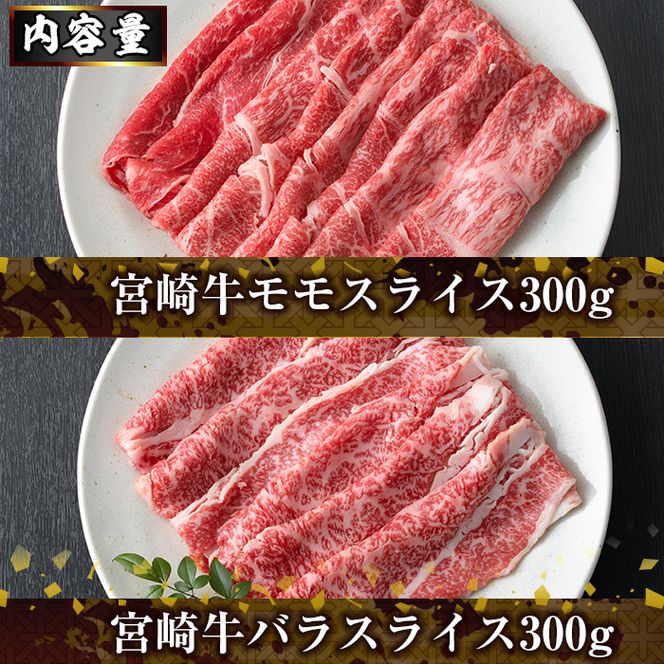 宮崎牛4種食べ比べスライス(合計1.2kg) 牛肉 もも 肉  焼肉 肩ロース ウデ バラ スライス すき焼き しゃぶしゃぶ 鍋  精肉 お取り寄せ 黒毛和牛 ブランド和牛 冷凍 国産【R-87】【ミヤチク】