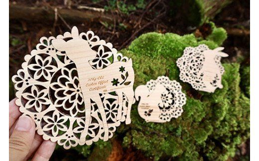 いの町オリジナル木製コースターセット(動物３種)