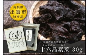 【希少】天然岩のり　十六島海苔（うっぷるいのり）【1_4-033】