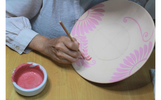 工房あめつちさん と 見谷若葉さん そばちょこ ２個セット 工房あめつち／Kobo Ametsuchi「色絵 花唐子そばちょこ