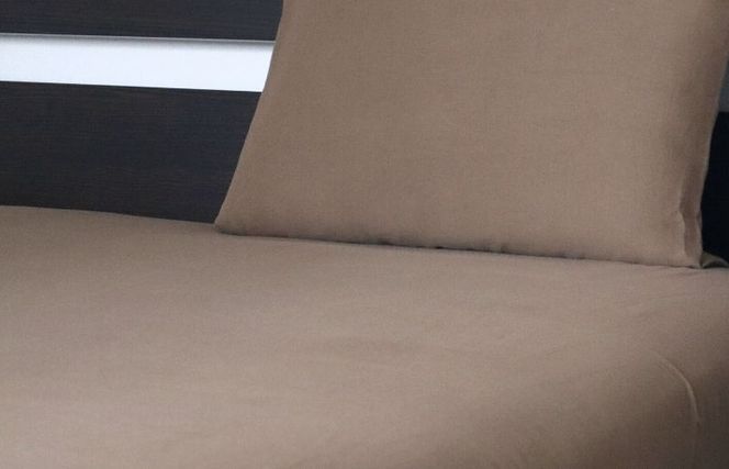 G1939 【tissu de coton/ダブルガーゼ】泉州南部織 シングルフラットシーツ 1枚（ブラウン）