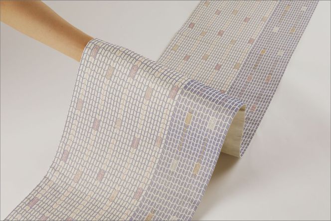 丹後の藤布　袋帯「藤三椏古事記文」　FY00088