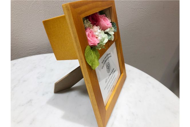 プリザーブドフラワー 写真立て 20×22×14cm 花 [littleprincess 石川県 宝達志水町 38600108]