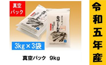 【９月から寄附額・容量変更無】【令和5年産】「金崎さんちのお米」9kg(真空パック3kg×3袋)（5-17A）