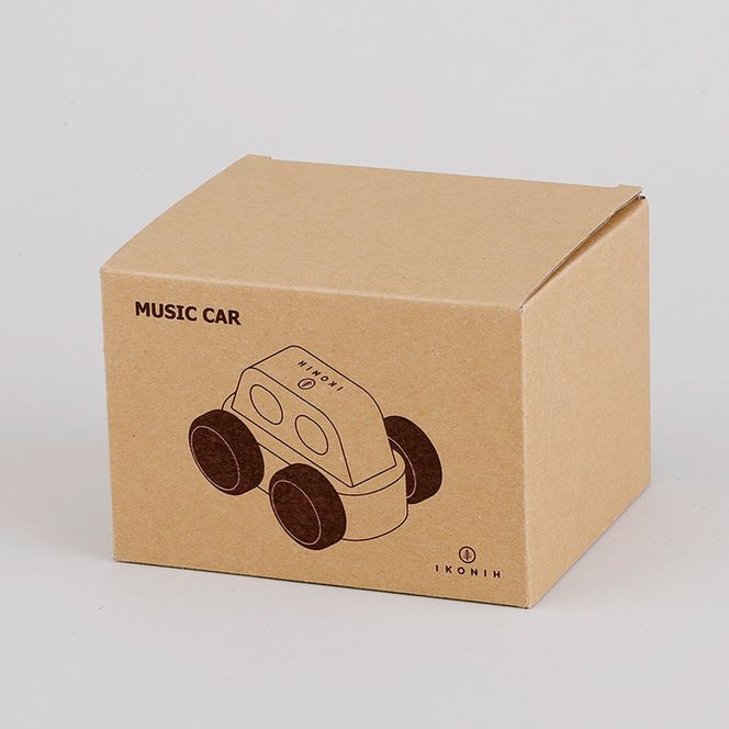 木製 オルゴール カー【檜のおもちゃ ＩＫＯＮＩＨ】 ≪桧 おもちゃ ヒノキ ひのき 木育 知育≫