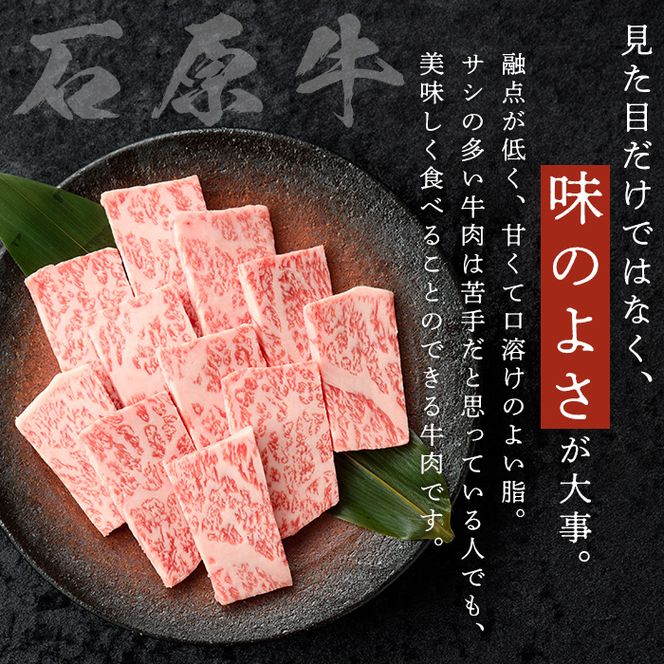 石原牛 霜降りロース 焼肉用(300g) 黒毛和牛 国産 九州産 鹿児島