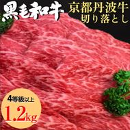 厳選 京丹波牛 4等級以上！贅沢 切り落とし 1.2kg（600g×2パック）＜冷蔵＞《京都 丹波産 黒毛和牛 丹波牛 和牛 ふるさと納税牛肉》京丹波かぐら ※離島への配送不可