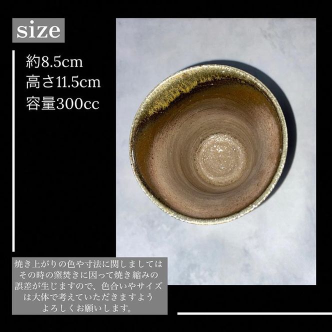 焼き締め ビアカップ 丹波音羽焼