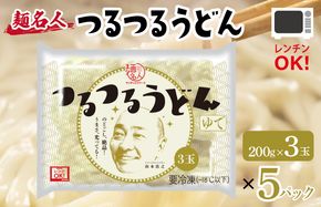 099H2513 麺名人 つるつるうどん 15食【個包装 冷凍 惣菜 麺 簡単調理 一人暮らし】