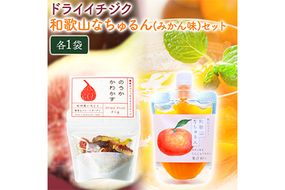 ドライイチジクとなちゅるん(みかん味)のセット 各1袋 有限会社柑香園 《30日以内に出荷予定(土日祝除く)》 和歌山県 紀の川市 フルーツ 果物 柑橘 添加物不使用 ゼリー ドライフルーツ みかん イチジク いちじく 送料無料---wsk_kcendis_30d_22_6000_30g---