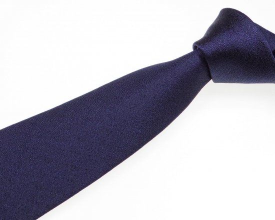 郡内織物「富士桜工房」シルクネクタイ『燻』梨地無地 勝色 FAA1050