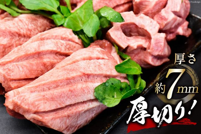 牛タン 三陸岩井崎の塩を使用 厚切り牛タンスライス 500g [からくわ精肉店 宮城県 気仙沼市 20563960] 肉 タン 牛タン 焼肉 牛肉 精肉 牛たん 牛タン塩 牛たん塩 冷凍 厚切り 