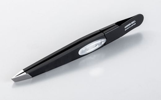 H8-130 ズレずに抜ける驚きの毛抜き/ブラック先斜め GT-233