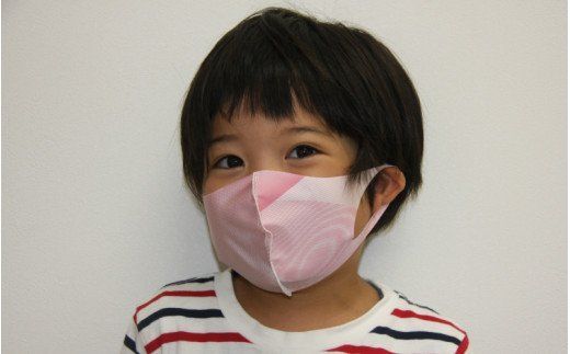 フィット感抜群！水着素材のクロッツマスク2枚ピンク系【子ども用】_1557R