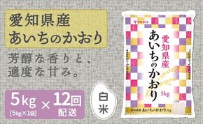 愛知県産あいちのかおり 5kg ※12回定期便 安心安全なヤマトライス H074-603