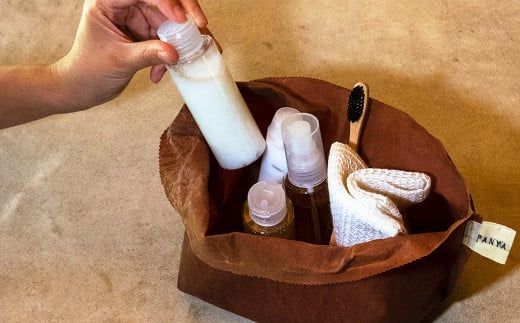 パンヤノバック Mサイズ 袋 保存 柿渋 太陽染め