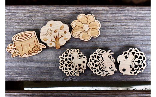 いの町オリジナル木製マグネットセット(６種)