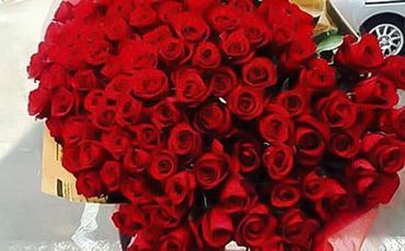 41-954　《記念日に届くお花シリーズ》赤バラの花束 108本「結婚して下さい」※配達エリア限定